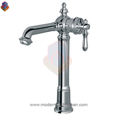 بیزانس کروم شیر روشویی پایه بلند شودر مدل بیزانس کروم - Image 1