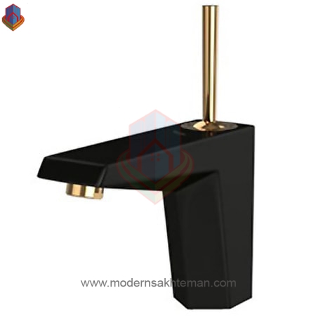 تیفانی مشکی طلایی شیر روشویی شودر مدل تیفانی مشکی طلایی - Image 1