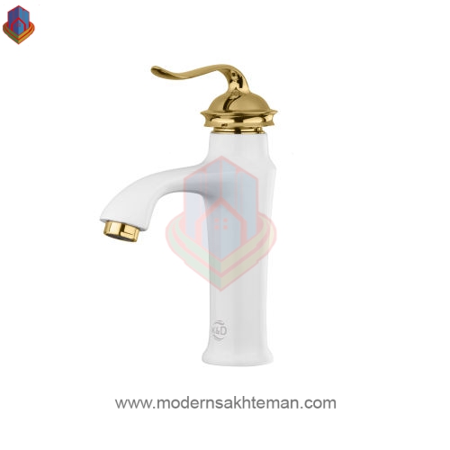 روشویی شیر روشویی سفید طلایی کی اند دیK&Dمدل زحل - Image 1
