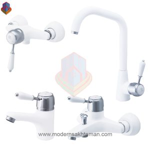 شیرآلات کرومات مدل فانتزی سفید کروم - صفحه اصلی