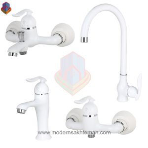 شیرآلات کرومات مدل لایت سفید کروم - صفحه اصلی