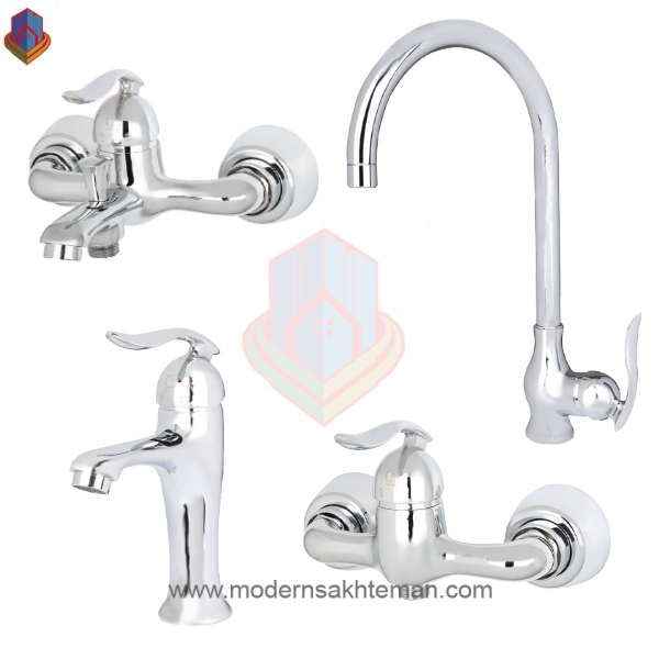 ست-شیرآلات-کرومات-مدل-لایت-کروم-1 ست شیرآلات کرومات مدل لایت - Image 1