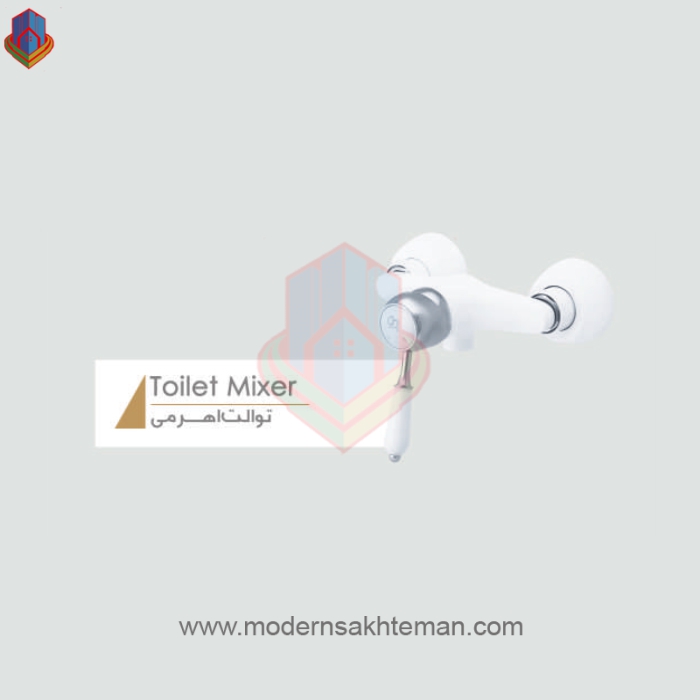شیر-توالت-کرومات-مدل-فانتزی-سفید-کروم شیر توالت کرومات مدل فانتزی سفید - Image 1