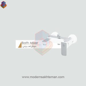 شیر حمام کرومات مدل لکسی سفید کروم
