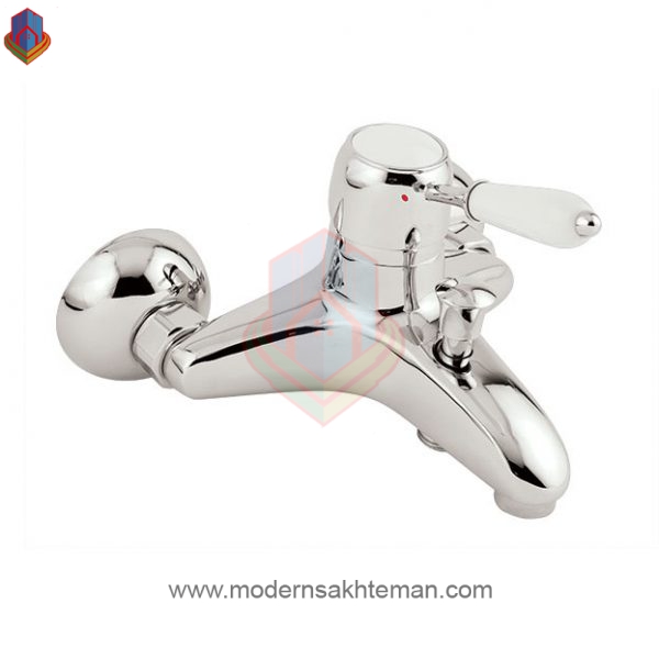 شیر-دوش-کرومات-فانتزی-کروم-سفید-600x600 شیر حمام کرومات مدل فانتزی - Image 1