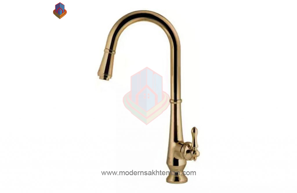 شیر ظرفشویی شاوری طلایی درخشان مدل آکوا شیر ظرفشویی شاوری طلایی درخشان مدل آکوا - Image 1