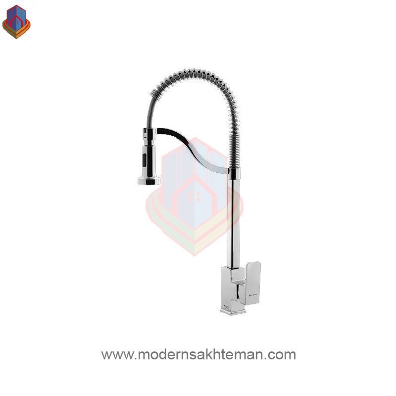 شیر ظرفشویی فنری کروم درخشان مدل جزیره شیر ظرفشویی فنری درخشان مدل جزیره - Image 1