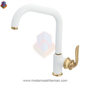 شیر ظرفشویی کرومات مدل ریما سفید طلایی