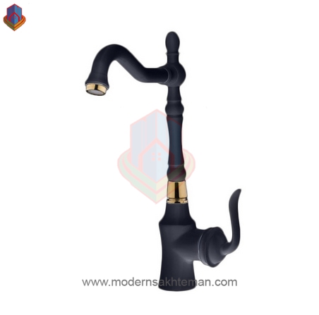 لوکا مشکی طلایی شیر ظرفشویی شودر مدل لوکا مشکی طلایی - Image 1