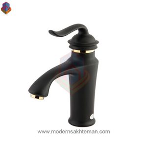 شیر روشویی شودر مدل لوکا مشکی طلایی