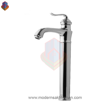 لوکا کروم شیر روشویی پایه بلند شودر مدل لوکا کروم - Image 1