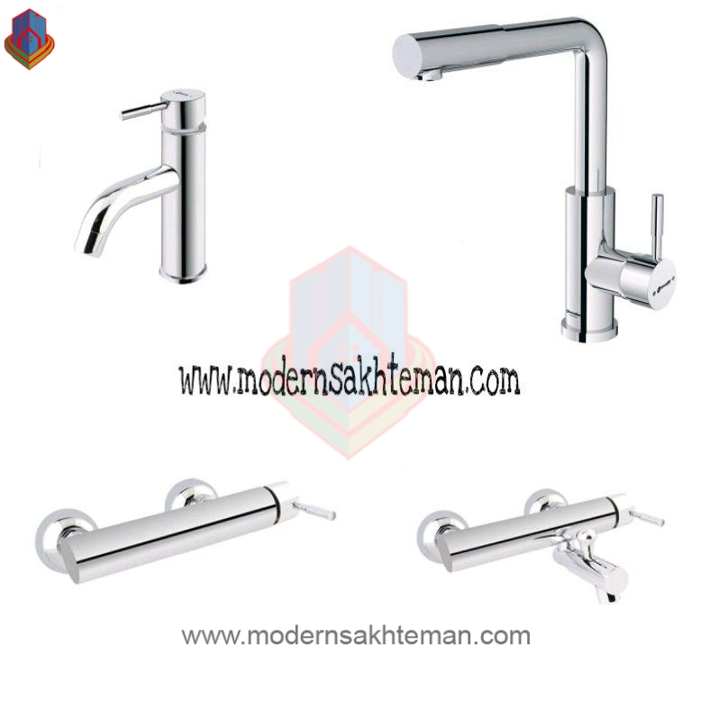 مارینو کروم ست کامل شیرالات شودر سری مارینو کروم - Image 1