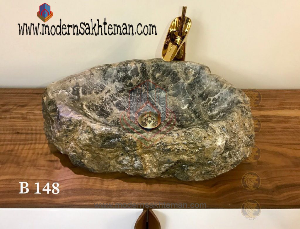 کاسه روشویی سنگی رودخانه ای مدل B148 کاسه روشویی سنگی رودخانه ای مدل B148