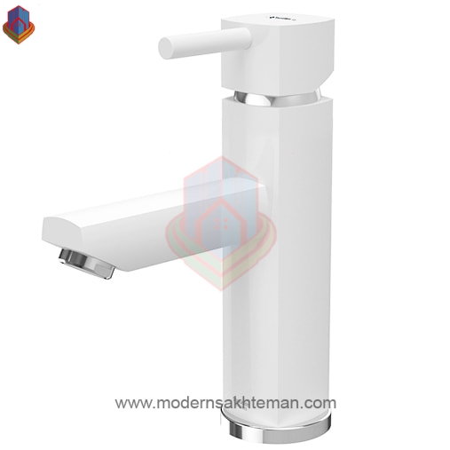 یونیک سفید کروم2 شیر روشویی شودر مدل یونیک سفید کروم - Image 1