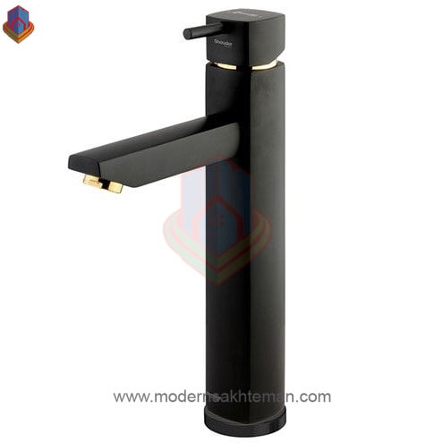 یونیک مشکی طلایی شیر روشویی پایه بلند شودر مدل یونیک مشکی طلایی - Image 1