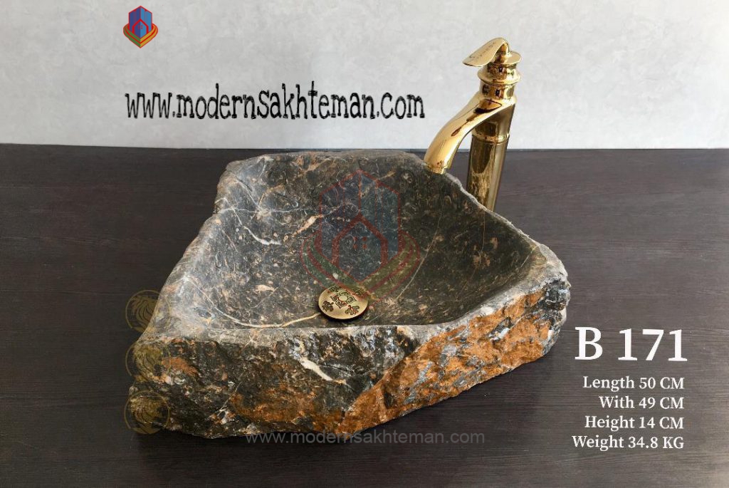 ۲۰۱۹-۰۷-۲۶-۲۱-۳۳-۵۹ کاسه روشویی سنگی رودخانه ای مدل B171 - Image 1