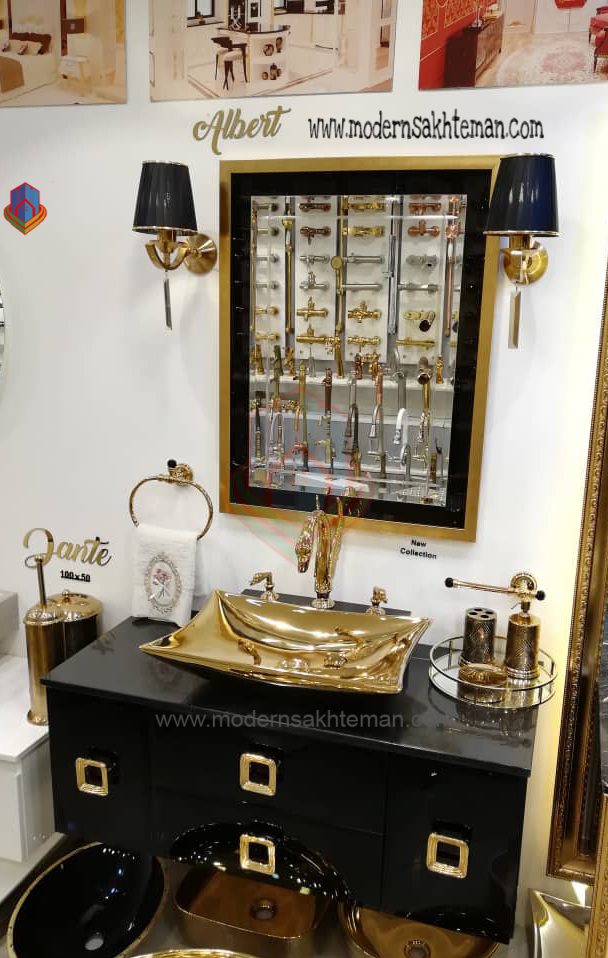 ۲۰۱۹-۱۱-۰۹-۲۱-۵۱-۳۳ روشویی کابینتی مشکی طلا لوکس خارجی مدل آلبرت - Image 1