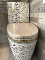 توالت فرنگی لوکس سفید طلایی مدل GH_808 - Image 2